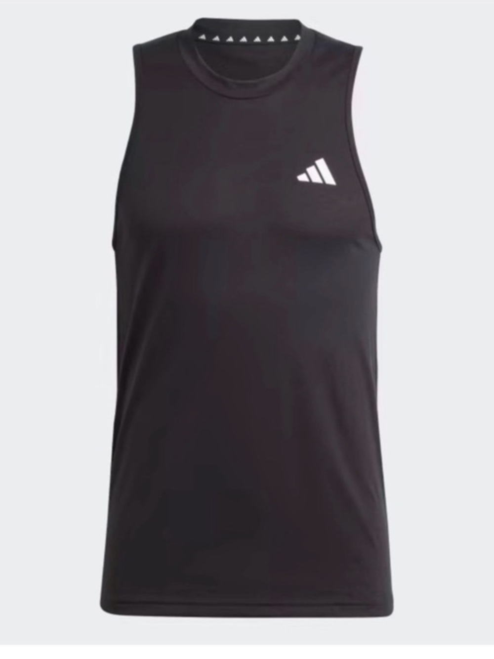adidas Black Tank Top with White Logo - Men’s M